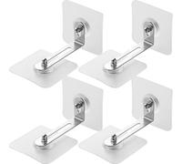 CVUTOVO Fixations Adhésives Anti-basculement pour Meubles Grandes, 4 Pièces, Chevilles Murales Réglables 0-5,2 Cm, Protection Sécurité Bébé et Animaux, Ancrage Meuble sans Perçage