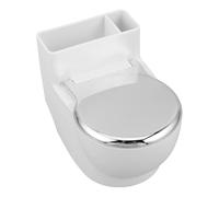 CVUTOVO Fontaine à Eau Suspendue pour Chats et Petits Chiens, Distributeur Anti-Renversement en Acier Inoxydable et Abs, Design Original de Toilette, Installation Facile pour Appartements