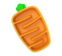 CVUTOVO Gamelle Anti-glouton pour Chiens et Chiots à Alimentation Lente, Bol Petit Format de Carotte Orange, Mangeoire Lente pour Favoriser Digestion et Prévenir Ballonnements