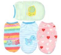 CVUTOVO Gilets en Flanelle pour Chien Petite Taille 4 Pièces Motif Cœur Chenille Cheval Escargot, Vêtements D’Automne et Hiver pour Animaux, Chaud et Léger, Fourniture pour Animaux