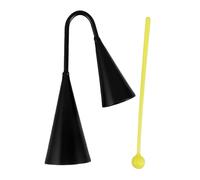 CVUTOVO Instrument de Percussion Latin pour Garçon Fille de Cloches de Vache à Deux Tons et Agogo à Main avec Baguette Plastique pour Développer Musical des Tout Petits