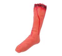 CVUTOVO Jambe Coupée Factice en Vinyle Rouge, Décor Effrayant pour Farce
