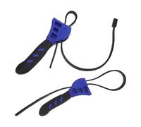 CVUTOVO Jeu de 2 Clés à Sangle en Caoutchouc Bleu Réglables 6 et 8 Multifonction pour Filtres à Huile, Plomberie et Automobile - Outil Ouvre-bocal et Clé à Pipe Polyvalente