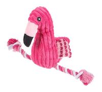 CVUTOVO Jouet à Mâcher Flamant Rose pour Chien, Peluche Légère Couineur