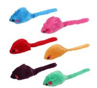 CVUTOVO Jouets Couleur Aléatoire 12 en Peluche de Souris Bruit Réaliste, Lavables, Ensemble de 12 Pièces pour Éviter Que Votre Chat Mâche Meubles ou Chaussures pour