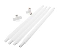 CVUTOVO Kit Accessoires Réparation Poteaux Barrières Bébé 6 Pièces - Tubes Acier 58 Cm avec Mousse Protectrice Connecteurs Ventouses T et Triangle - Pièces Remplacement Barrière Sécurité