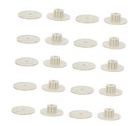 CVUTOVO Kit de 10 Écrous et Rondelles M6 Blancs pour Perchoirs de Cages à Oiseaux, Accessoires Anti-Rayures, Fixation Sécurisée et Stable pour Perruches, Pinsons et