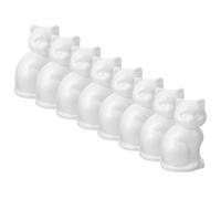 CVUTOVO Kit de 8 Pièces en Écume Blanche de Chat pour Garçon et Filles, Design à Peindre, pour Création Artistique et Développement Motricité Fine