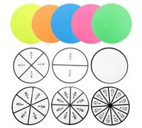 CVUTOVO Kit de Fractions Magnétiques en PVC Circulaires pour Apprentissage Interactif et Démonstration, pour Enseignants et Soutien Scolaire à Domicile