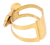 CVUTOVO Ligature pour Saxophone Alto en Laiton Or Surface Lisse et Fixation Robuste, Accessoire Essentiel pour Parties de Saxophone et Pièces D'instrument