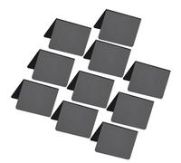 CVUTOVO Lot de 10 Mini Tableaux Noirs Effaçables Pvc 127x100mm, Double Face, Couleur Noir Mat, Petite Ardoise Mémo Réutilisable pour Restaurants, Fêtes et Décoration de Table