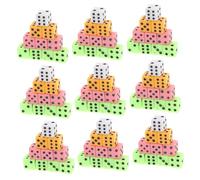 CVUTOVO Lot de 100 Set de Dés Miniatures Colorés en Plastique à 6 Faces 8 MM pour Jeux de Société Fêtes et Activités Éducatives Poche Pratique