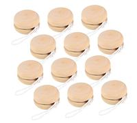 CVUTOVO Lot de 12 Boules de Yo-Yo en Bois pour Garçon et Filles Jouets à Peindre Soi-Même Décoratifs Motifs Animaliers Accessoires de Fête pour Tout-Petits Activités Manuelles