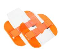 CVUTOVO Lot de 2 Étuis de Protection en Pvc et Nylon pour Badge D'identification Orange, Réutilisables et Faciles à Nettoyer, Porte-cartes pour Travail Brassard Élastique