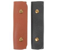 CVUTOVO Lot de 2 pochettes de rangement pour de batterie, avec fermeture sécurisée et boutons-pression. Accessoires pour musiciens et batteurs. Étui en cuir PU pour et maillets, idéal pour le