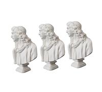 CVUTOVO Lot De 3 Figurines Molière Décoratives Ornement De Statue De Molière en Résine Petites Figurines Miniatures pour Bureau Chambre Et Décoration Intérieure