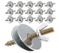 CVUTOVO Lot de 30 Set de Vis M6X50 Double Filetage Rondelles Plates pour Cages à Oiseaux Chinchillas et Hamsters - Vis Métalliques de Fixation pour Perchoirs Plateformes et Nichoirs