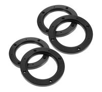 CVUTOVO Lot de 4 Anneaux D'espacement Abs Noirs pour Haut-Parleur de Voiture 4 Pouces Design Creux pour Modification Audio et Installation Facile Véhicules Commerciaux