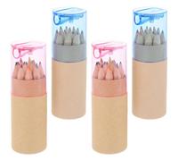 CVUTOVO Lot de 48 Crayons de Couleurs pour Garçon et Filles, Crayons à Dessin Portables en Bois Mine Aquarelle, Design Compact pour Peinture et Calligraphie