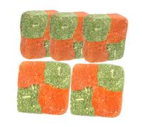 CVUTOVO Lot De 5 Biscuits à Mâcher Naturels pour Lapin en Foin De Luzerne Et Foin Italien, Friandises Bio pour Petits Rongeurs, Entretien Dentaire pour Lapins Et Cochons D’Inde