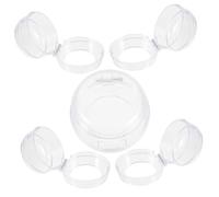 CVUTOVO Lot de 5 Caches Boutons de Cuisinière Noirs en Plastique Résistant la Chaleur, Installation par Clip, Protection Sécurité Enfants pour Réchaud à Gaz
