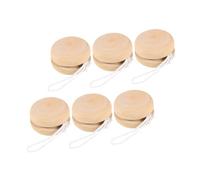 CVUTOVO Lot de 6 Boules de Yo-yo en Bois à Peindre DIY pour Garçon et Filles, Jouet Créatif en Bois Naturel, Jeu Éducatif Manuel, pour Fête et Activités en Extérieur, Couleur Kaki