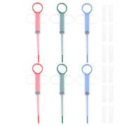 CVUTOVO Lot de 6 poussoirs à médicaments pour Animaux, Distributeur de pilules pour Petits Animaux avec Embout Souple, pour Une Administration sûre des comprimés et des Aliments.
