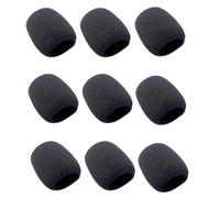 CVUTOVO Lot de 9 Housses Anti-bruit en Eva Noires pour Microphone, Protection Pare-brise pour Micro Karaoké, Accessoires Ktv, Adaptées aux Micros Standards, Filtre Anti-vent