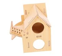 CVUTOVO Maison pour Animaux de Compagnie caché cachette Cage Habitat Enceinte Journal de Hamster décor de Maison de Hamster Refuge pour Hamsters Maisons de Hamsters Hamster Home en Bois