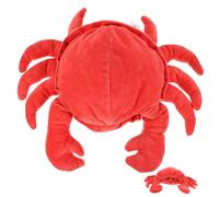 CVUTOVO Marionnette à Main de Crabe 30 Cm pour Garçon et Filles, Coton Doux, Jouet Éducatif Interactif D’éveil Précoce, Marionnettes D’Animaux pour Spectacles et Jeux Familiaux