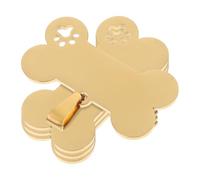 CVUTOVO Médaille pour Chien en Acier Inoxydable Lot De 4 Gravure Personnalisée Breloques D'os Identification Sécurisée Étiquettes Confortables pour Animaux De Compagnie
