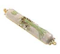 CVUTOVO Mezouza en Métal Rétro Parchemin Sacré, Décoration Religieuse pour Porte, Artisanat Religieux de Mezouza, Bénédiction Juive pour Maison et Temple, Ornement de Prière