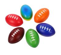 CVUTOVO Mini-Ballons De Rugby en Polyuréthane, Modèles Réduits Ludiques Et Légers pour Fêtes Et Décoration, Pack De 6 Pièces Multicolores, Accessoires Sportifs pour Événements Et Jeux D’intérieur