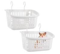 CVUTOVO Nids pour Animaux De Compagnie Suspendus Paniers Suspendus pour Petits Animaux en Tissu Respirant Grand Modèle Rectangulaire Gris Et Blanc Adapté pour Hamster Cage Intérieure