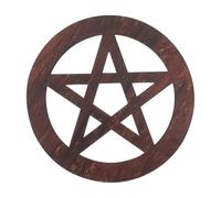 CVUTOVO Ornement Pentagramme en Bois pour Rites Religieux Décoration D'autel, Purifie l'esprit, pour Pratiquer Le Yoga et Cérémonies Religieuses Couleur Aléatoire