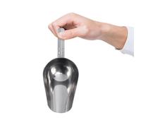 CVUTOVO Pelle à Aliments en Acier Inoxydable Argentée pour Animaux, Capacité 250 G, Forme Ronde, Facile à Manipuler, pour Croquettes Chien et Alimentation Sèche Style Plusieurs Styles