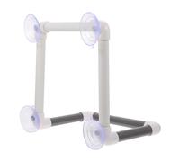 CVUTOVO Perchoir Perroquet Grand Format 4 Ventouses Robustes, Support à Oiseaux en Plastique, Debout pour Salle de Bain et Fenêtre, Accessoires pour Oiseaux et Perruches