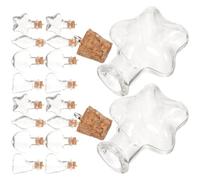 CVUTOVO Petites Bouteilles en Verre et Rangement D'objets Lot de 20 Bouchon en Bois, Décoratives pour Artisanat pour Décoration et Bricolage