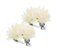 CVUTOVO Pinces à Fleurs Faciles à Utiliser Abîmer Les Rideaux Lot de 2 pour Embrasses de Rideaux en Plastique et Métal Blanc pour Maison et Hôtel