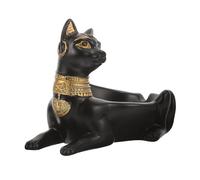 CVUTOVO Plateau de Rangement en Résine Statue de Chat Élégant, Assiette à Bijoux Pratique et Boîte de Rangement pour Petits Objets Décoratifs