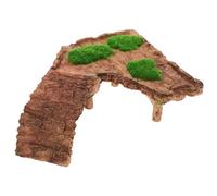 CVUTOVO Plateforme de Bain en Résine pour Tortues Rampe D’Escalade, Taille L, Décor Aquatique pour Terrarium, Adaptée aux Tortues Terrestres et Aquatiques
