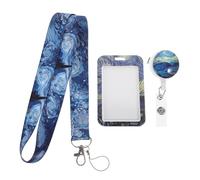 CVUTOVO Pochette de Protection Porte-cartes pour Carte D'identité Scolaire en Polyester Cordon Détachable Élève et Carte de Bus, pour Usage Scolaire
