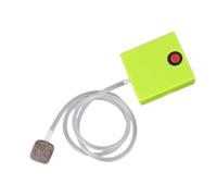 CVUTOVO Pompe à Air Portable Mini pour Aquarium Verte en Abs Tuyau et Pierre à Air, Performance Stable et Sûre pour Oxygénation d'urgence en Aquarium