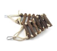 CVUTOVO Pont Suspendu Naturel pour Perroquets Escalade Multifonction pour Oiseaux Échelle Douce pour Entraînement du Bec et Détente Intérieur Adapté Perruches Grandes Perruches Perroquets