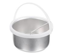 CVUTOVO Pot Chauffe-cire en Aluminium Argenté, Surface Antiadhésive Poignée Ergonomique, Adapté pour Appareils de Moxibustion et Épilation
