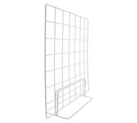 CVUTOVO Présentoir Photo en Fil de Fer 35X35 CM Blanc, Grille d'Affichage Multifonction pour Bureau et Expositions Artistiques