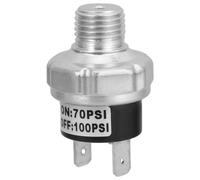 CVUTOVO Pressostat Haute et Basse Pression en Métal et Tpfe, Détection Précise pour Gaz et Huile, Interrupteur Compact 1/4 Filetage Adapté aux Espaces Restreints