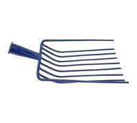 CVUTOVO Râteau à Neuf Dents Outil Multifonctionnel pour Jardinage en Acier Robuste de Ramassage de Charbon et Étalage de Paillis, pour Usage en Jardin et Maison