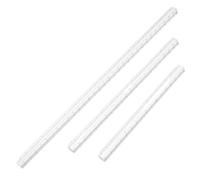 CVUTOVO Règles Droites Surface Lisse et Résistante en Acrylique Transparent Ensemble de 3 pour Dessin Précis pour Étudiants et Artistes en Géométrie
