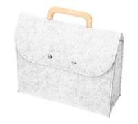 CVUTOVO Sac fourre-tout en feutre avec poignée en bois, forme rectangulaire, capacité élevée, adapté au bureau et aux voyages d'affaires avec design sophistiqué